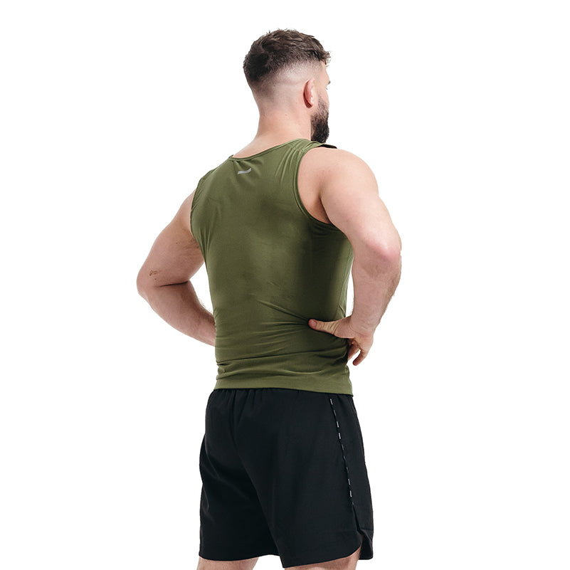RDX SWEAT Herr Väst M1 - Armégrön