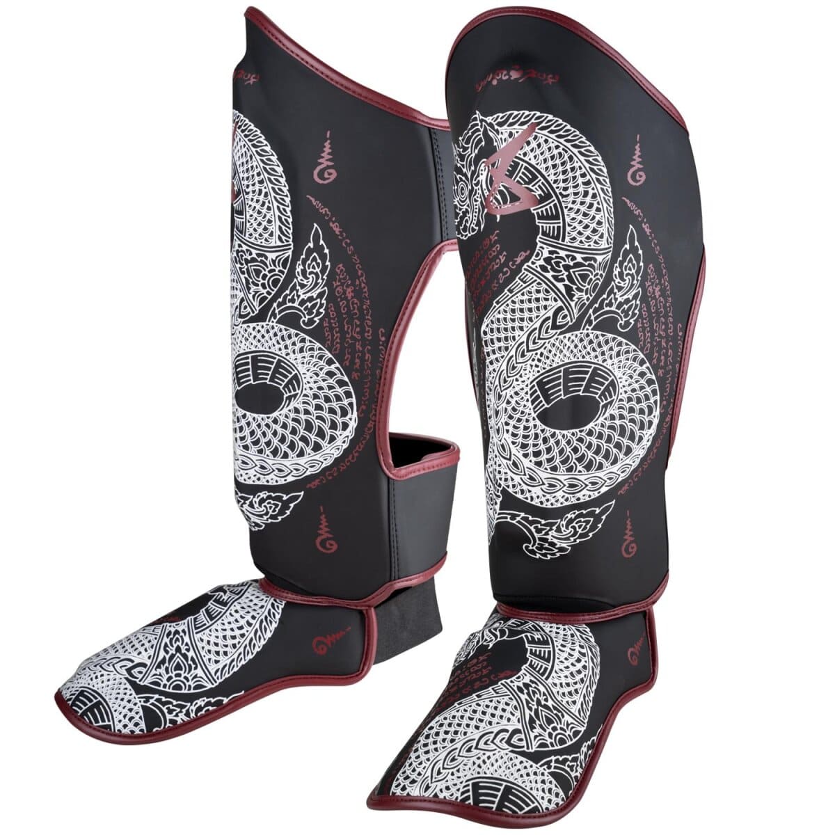 8 WEAPONS Benskydd, Sak Yant Naga - Svart