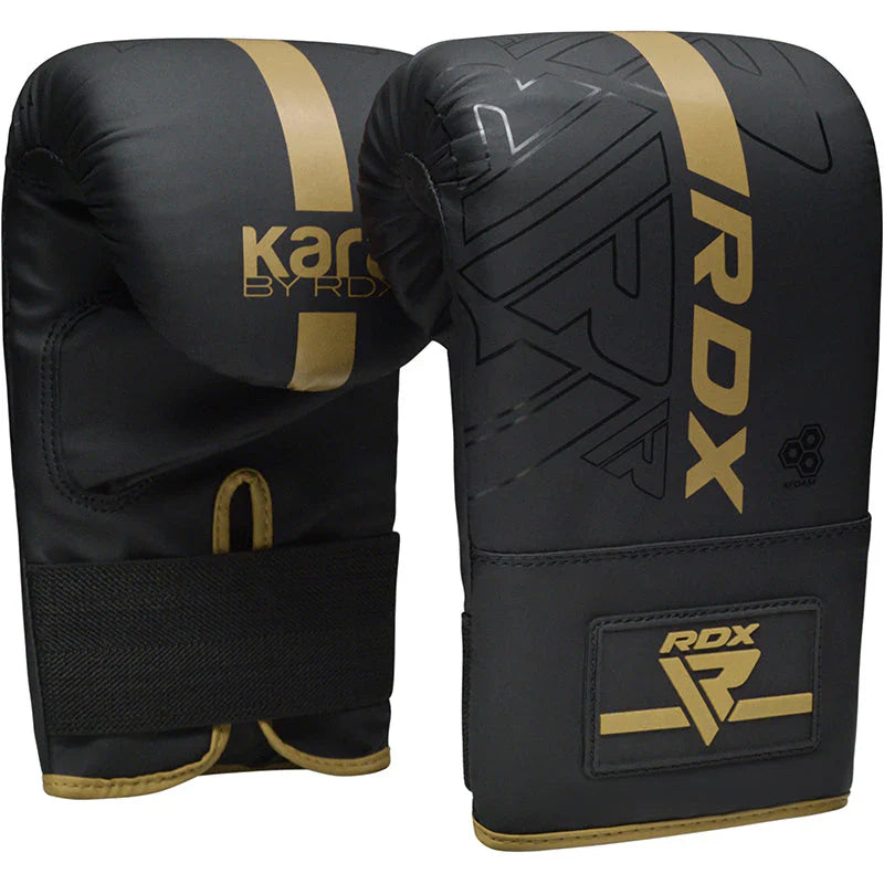 RDX Säckhandskar KARA F6 - Mattsvart/Guld