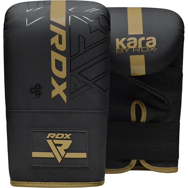 RDX Säckhandskar KARA F6 - Mattsvart/Guld