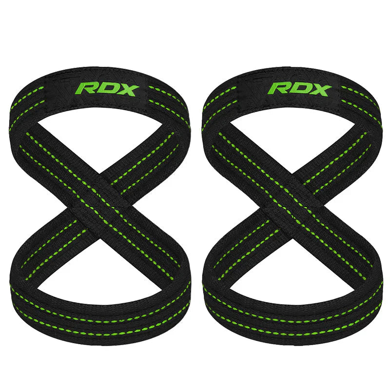 RDX Gym Lifting Cotton 8 Straps - Armégrön