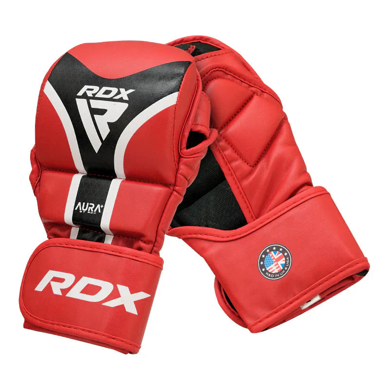 RDX Grappling Handskar SHOOTER AURA PLUS T-17 - Röd/Svart