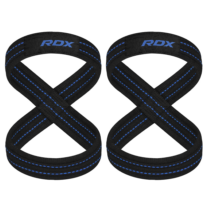 RDX Gym Lifting Cotton 8 Straps - Blå