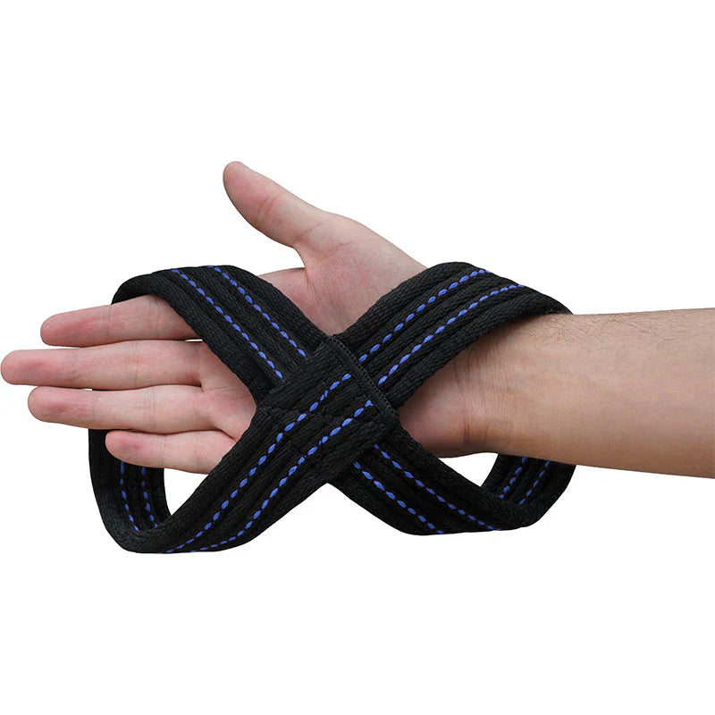 RDX Gym Lifting Cotton 8 Straps - Blå