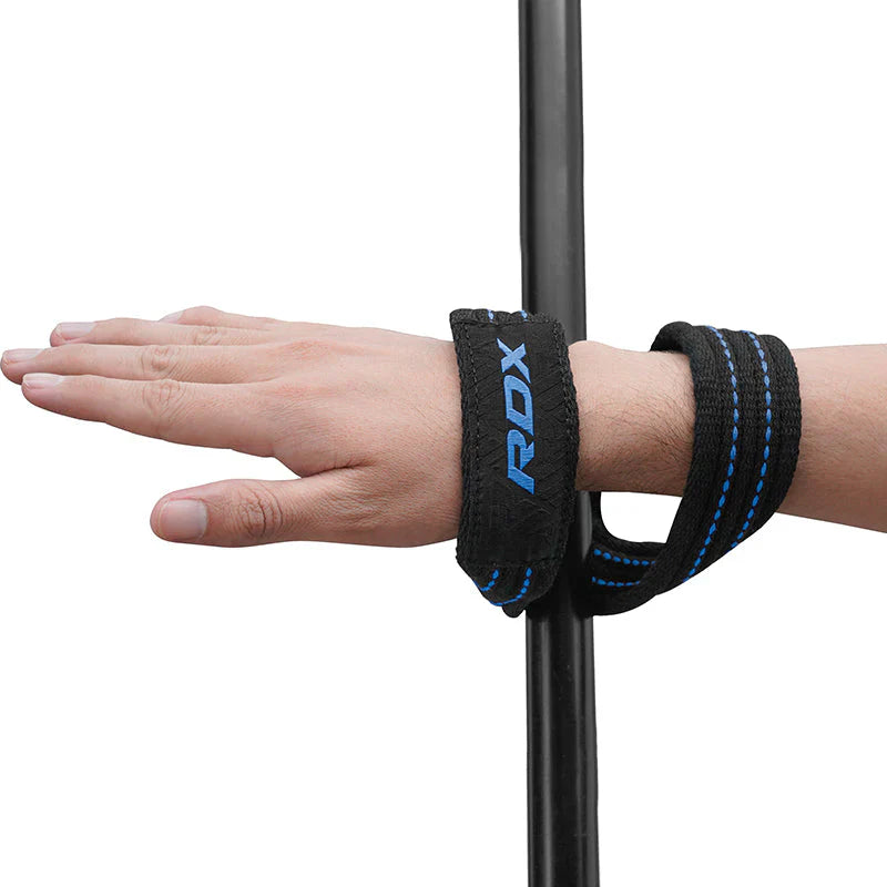 RDX Gym Lifting Cotton 8 Straps - Blå