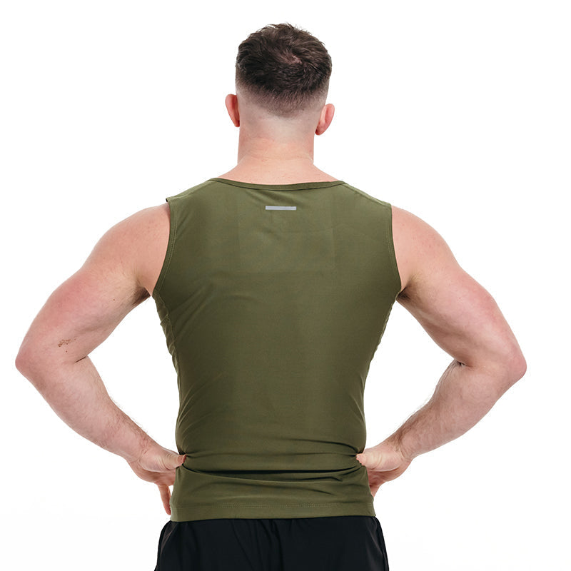 RDX SWEAT Herr Väst M2 - Armégrön