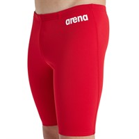 Arena B Solid långa badbyxor Jr Röd-Vit