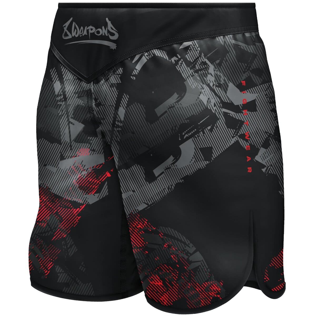 8 WEAPONS Fight Shorts, Hit 2.0 - Svart/Röd
