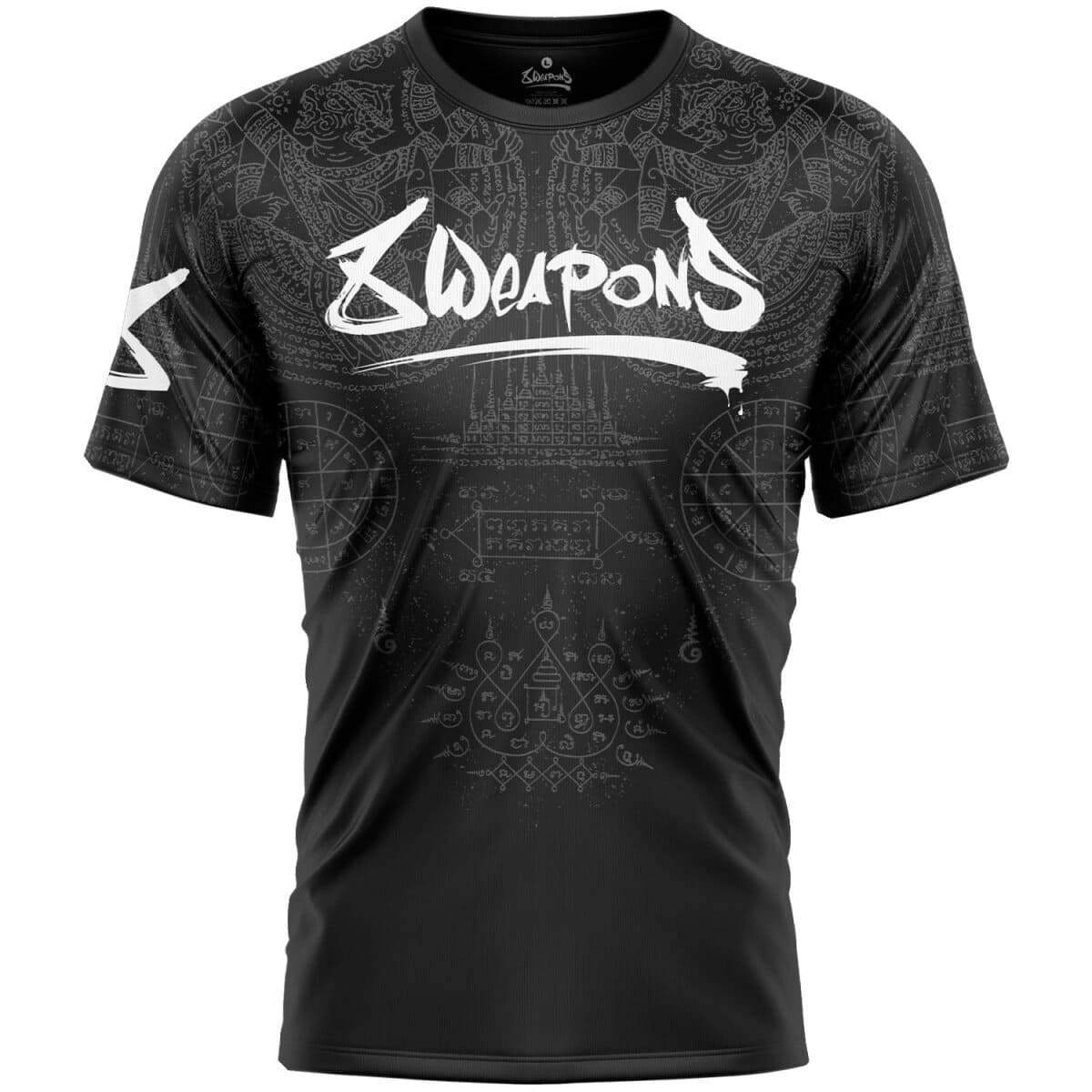 8 WEAPONS Funktionell T-Shirt, Hanuman Yant - Svart/Grå