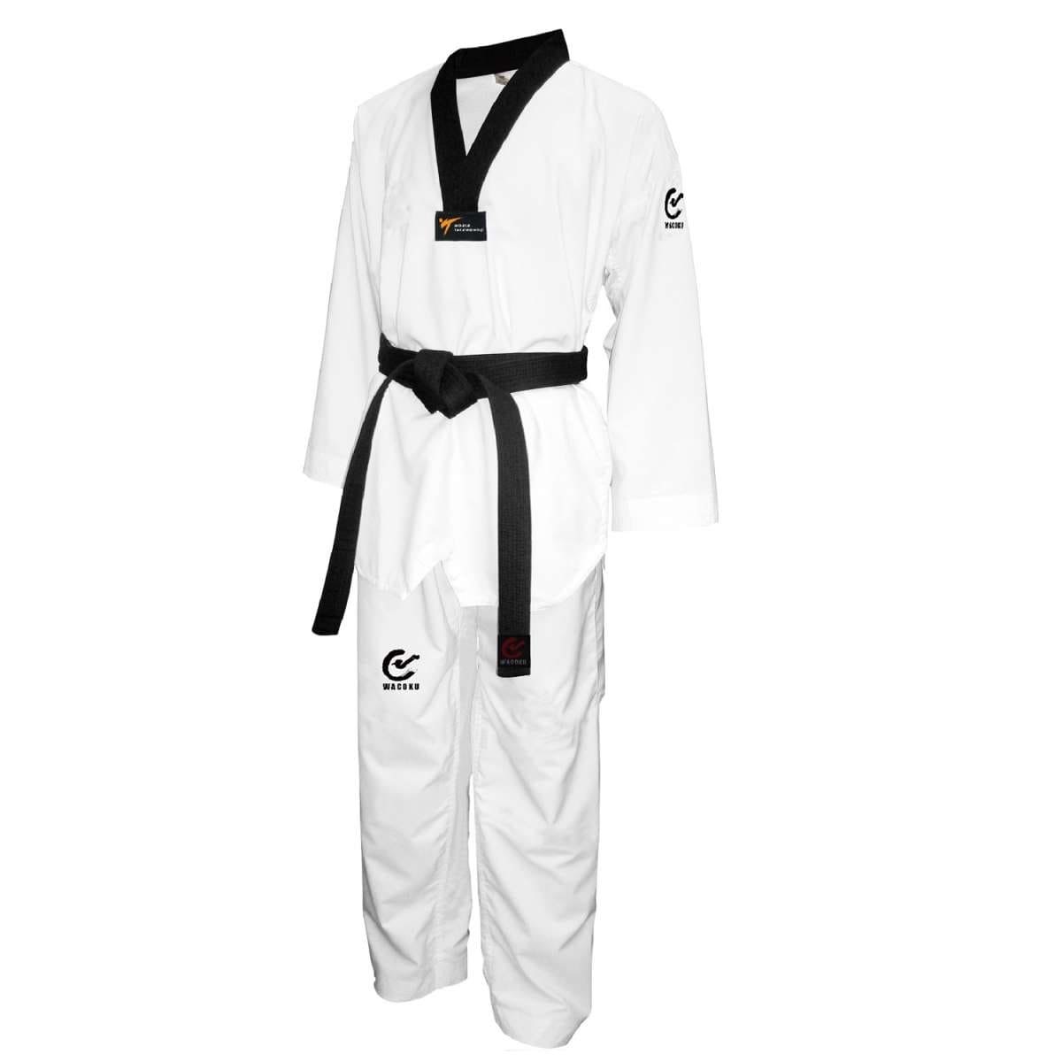 WACOKU FALCON Taekwondo Dräkt - Svart-V, WT-godkänd