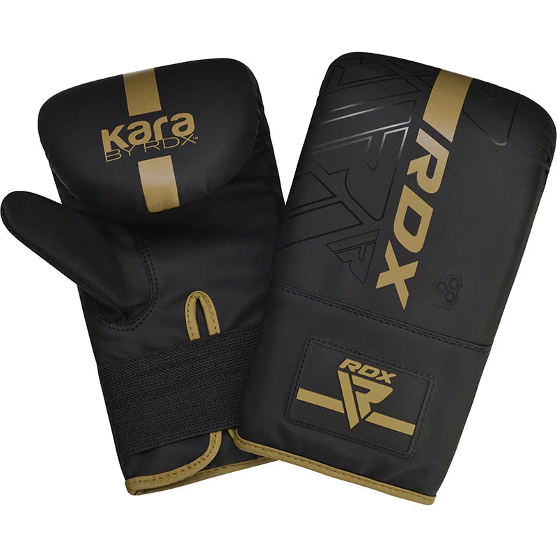 RDX Säckhandskar KARA F6 - Mattsvart/Guld