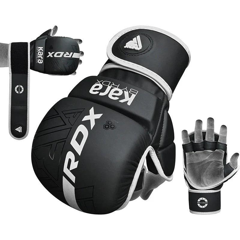 RDX Grappling Gloves Shooter F6 - Mattsvart/Vit