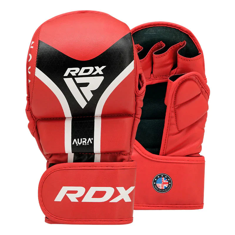 RDX Grappling Handskar SHOOTER AURA PLUS T-17 - Röd/Svart