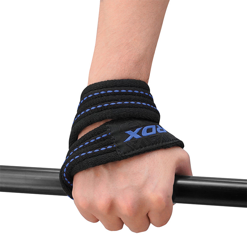 RDX Gym Lifting Cotton 8 Straps - Blå