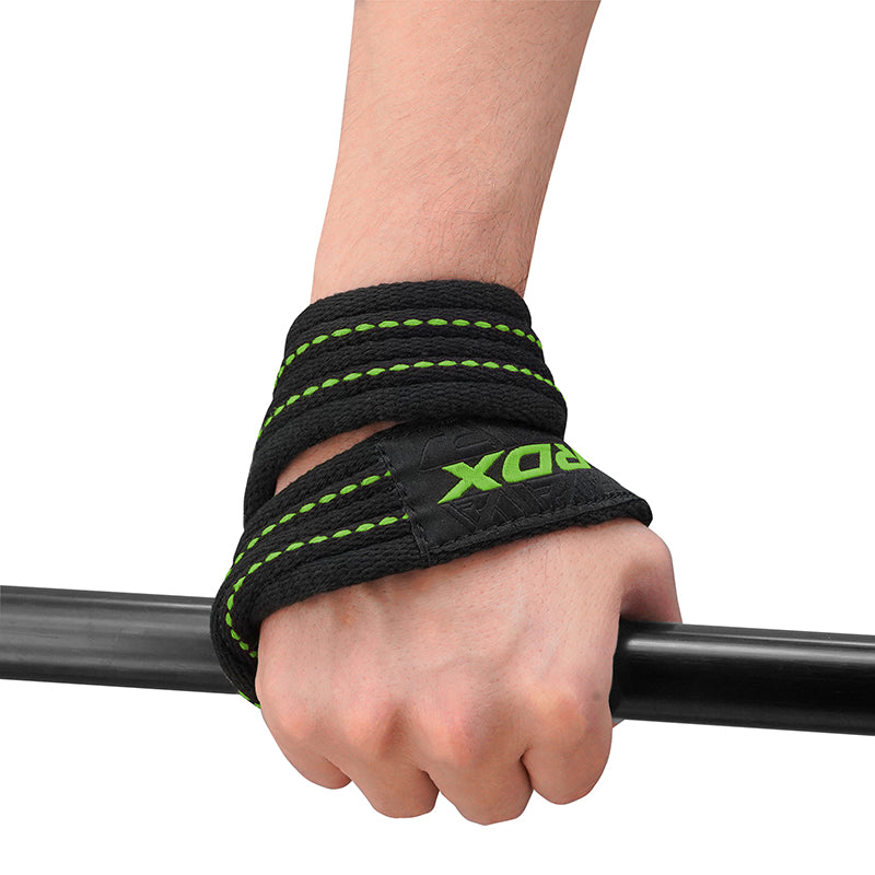 RDX Gym Lifting Cotton 8 Straps - Armégrön