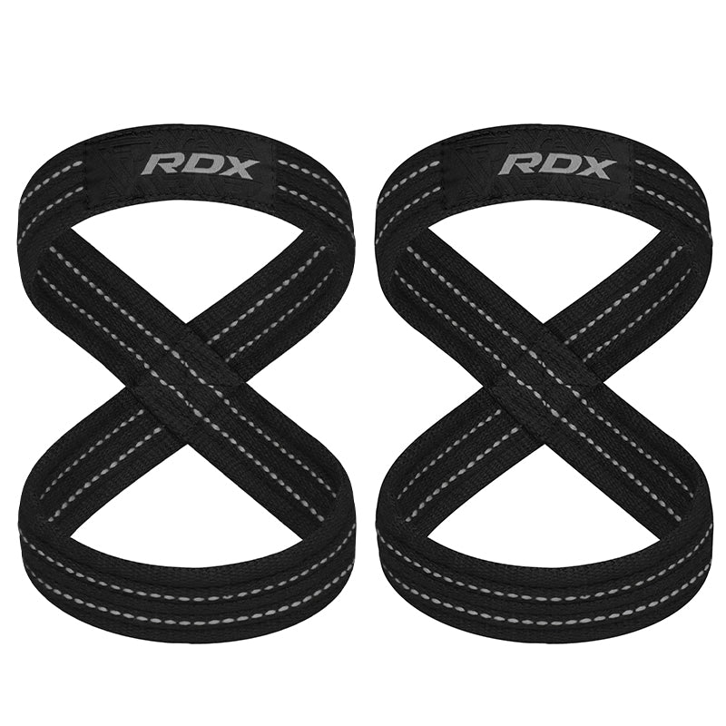 RDX Gym Lifting Cotton 8 Straps - Grå