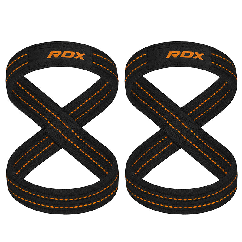 RDX Gym Lifting Cotton 8 Straps - Orange