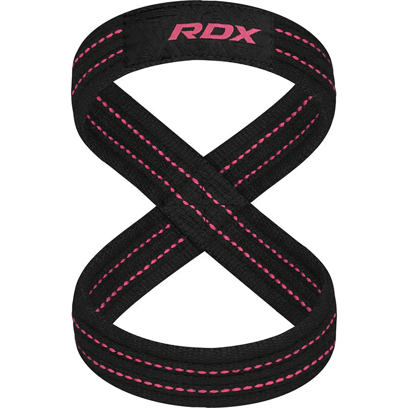 RDX Gym Lifting Cotton 8 Straps - Rosa
