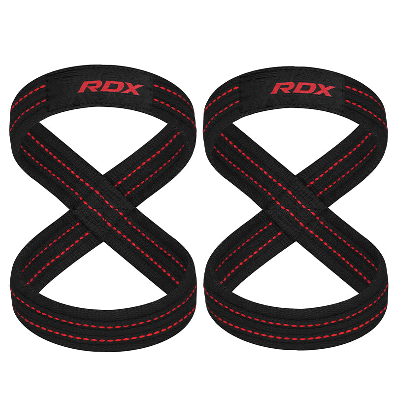 RDX Gym Lifting Cotton 8 Straps - Röd
