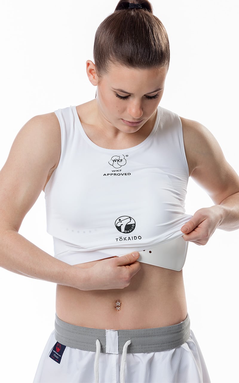 TOKAIDO Female Karate Chest Protector Set, WKF
